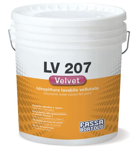 lv 207 scheda tecnica|Idropittura per interni superlavabile vellutata bianco Fassa Bortolo .